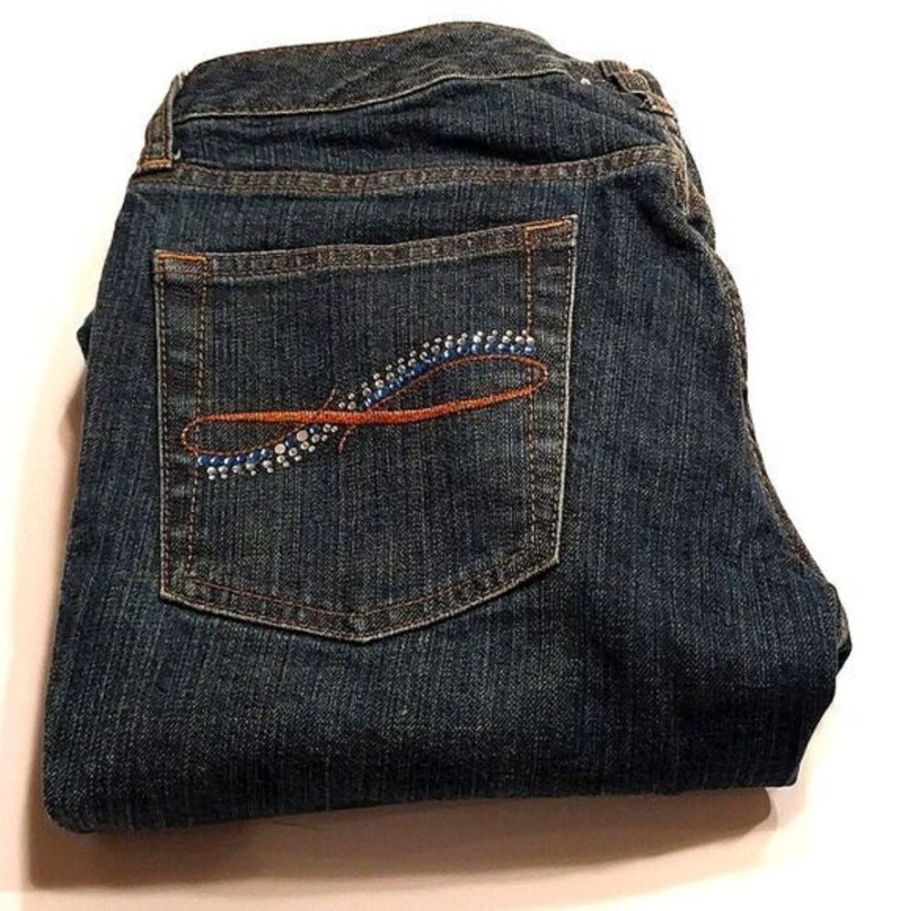 The Limited Vintage "Cassidy" Denim Jeans Sequined Bling Pockets Sz‎ 0